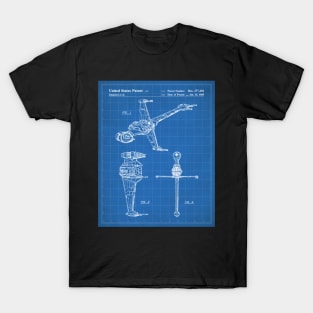 Sci-Fi Movies Patent - Science Fiction Fan Space Ship Art Art - Blueprint T-Shirt